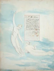 Elegy Written in a Country Churchyard, från The Poems of Thomas Gray, publicerad 1797-98 (wc och svart bläck på papper)